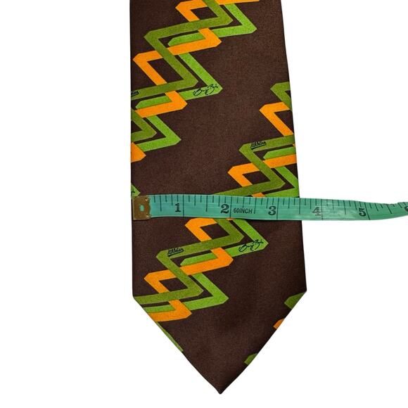MACYS Barry Zito Oakland A’s Green Gold Brown Handmade Tie Athletics - Picture 6 of 7